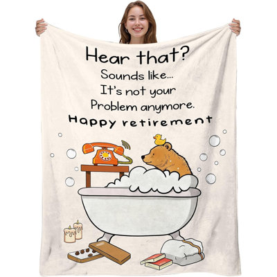 Cadeaux de retraite pour femmes, jeté de retraite 50 po x 40 po, cadeaux de retraite pour les meilleurs amis des coworkers, couverture douce et chaude pour la Saint-Valentin, cadeaux pour les meilleurs amis des coworkers