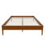 Structure de lit plateforme en bois de bambou sec massif de 15 pouces de hauteur, avec support en lattes de bois en métal, style moderne et minimaliste, aucun sommier tapissier requis, assemblage facile-124793706-124793707