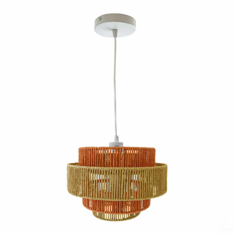 Pendant Lamp, 1 Light, Orange