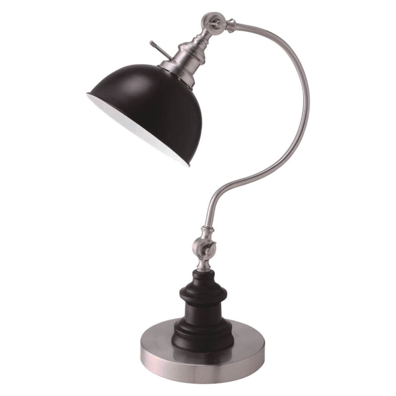 Lampe de bureau 22 po Hendry, Argent argent