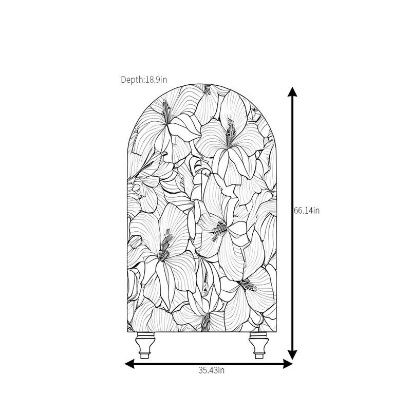 Garde-robe simple à motif floral