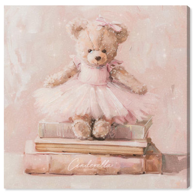 «Ballerina Teddy», reproduction d'art sur toile pour enfants par Art Remedy
