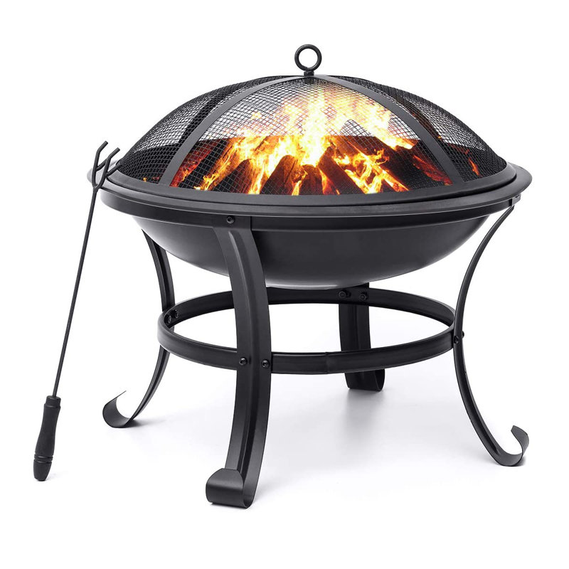Martinique Round Steel Wood Burning Fire Pit