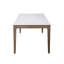 Table rectangulaire Haldis en verre céramique blanc et noyer-1286129338