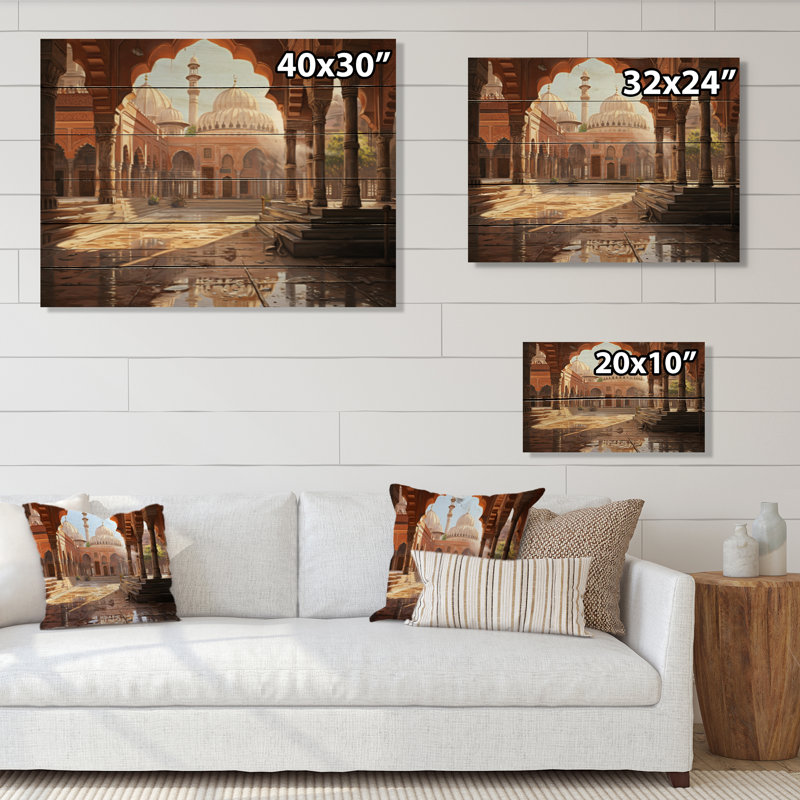 Art de l'Islam «The Path I» sur bois, H 24 po x l 32 po x P 0,78 po