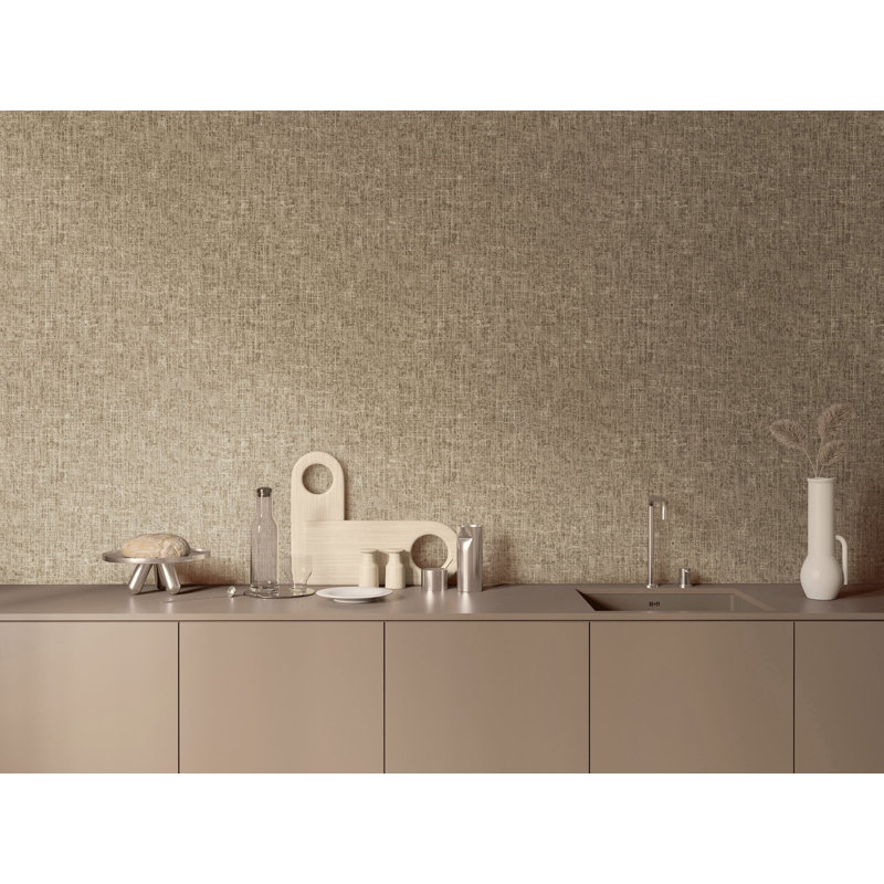 Cerra Collection Ciel Geometric Tile Design Wallpaper Roll, Gold