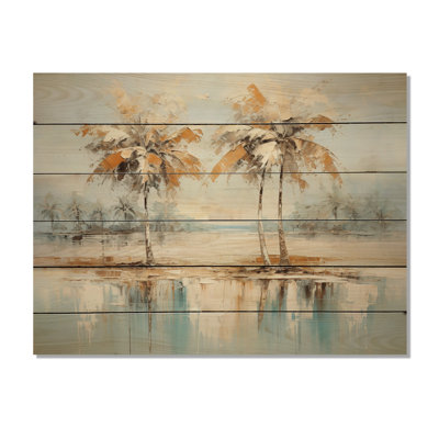 Minimalisme Plam Trees Solutide II sur bois