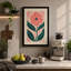 Geometric Bloom Mid-Century - Wrapped Canvas-1839507156-1839507167