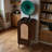 Nut-brown+Green Rectangular Solid Wood+Copper Media Players