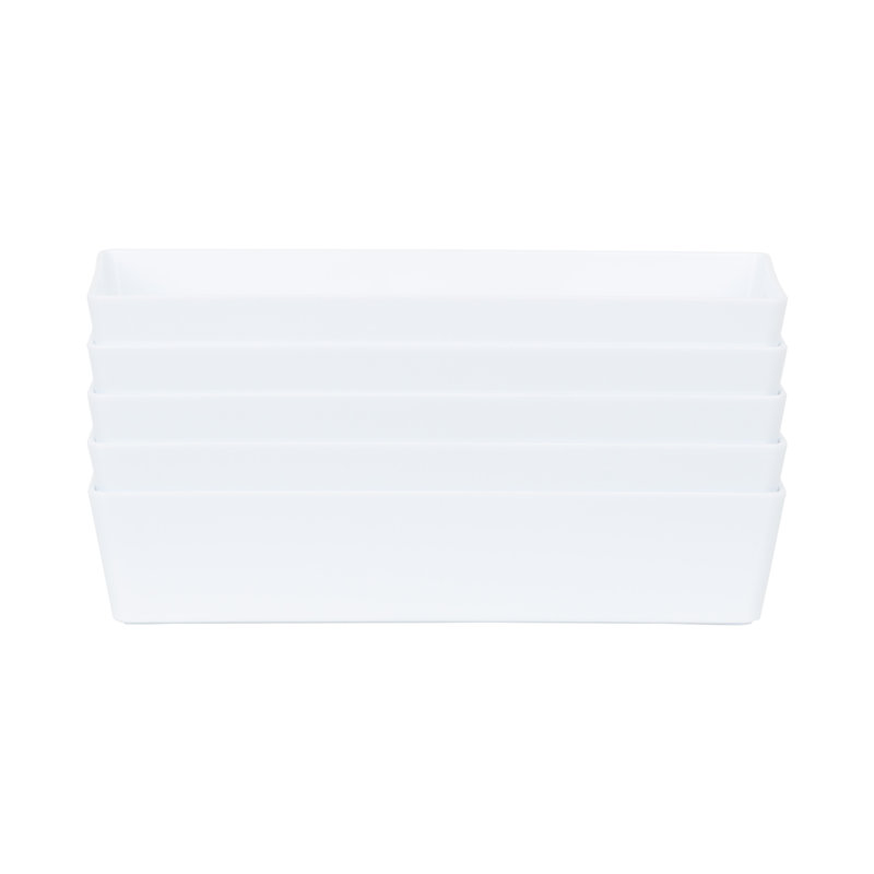 Wham Studio Basket 2.01 Rectangular Pack of 5 Ice White