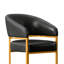 Ensemble de 2 tabourets de bar modernes de 26 po, base en similicuir noir et métal, hauteur de comptoir.-133682346-133682351