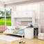 Grand lit escamotable mural avec bureau, armoires de rangement et tablettes-1004277192
