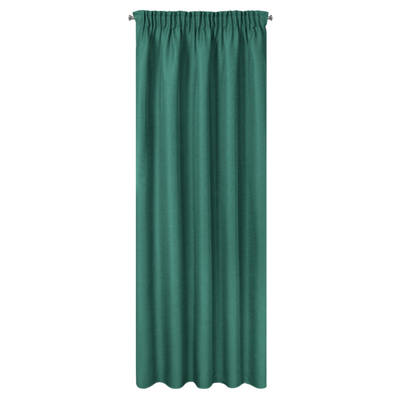 Helprin Semi Sheer Curtains Single Panel, Green