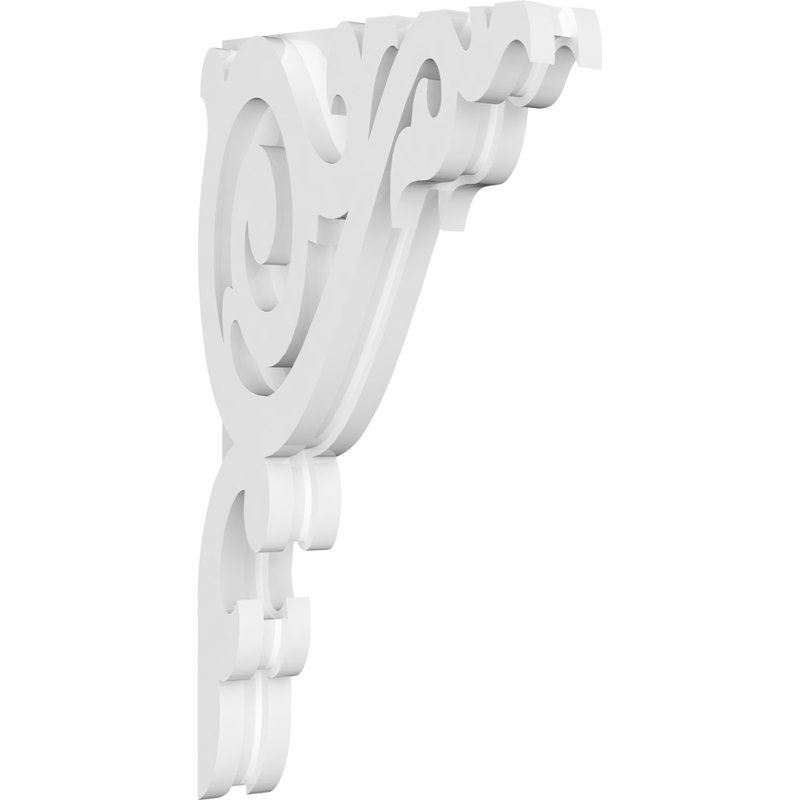 Corbeau en PVC de qualité architecturale Baile, H 14 po x l 8 po x P 1,875 po
