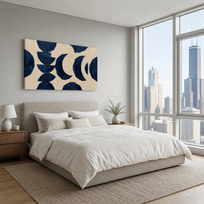 Art mural sur toile beige, 32“W x 16”H