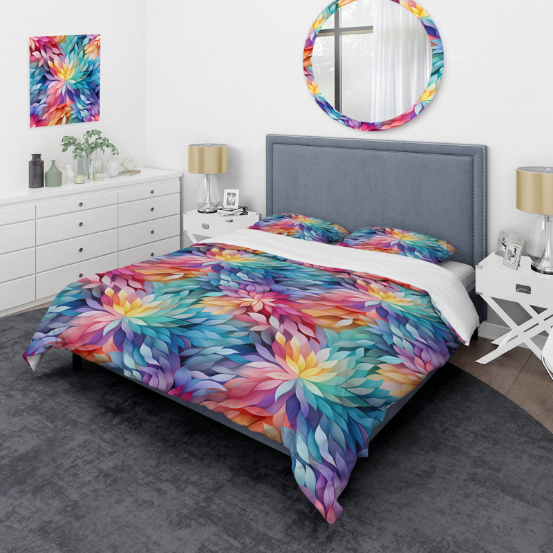 Renewed Energy Mediation - Ensemble de housse de couette géométrique - Polyester microfibre