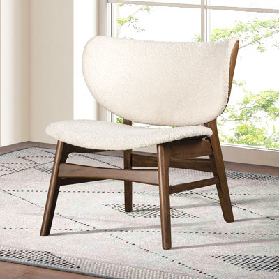 Fauteuil d'appoint Mid-Century de style moderne idéal pour les patios d'extérieur avec dossier à oreilles