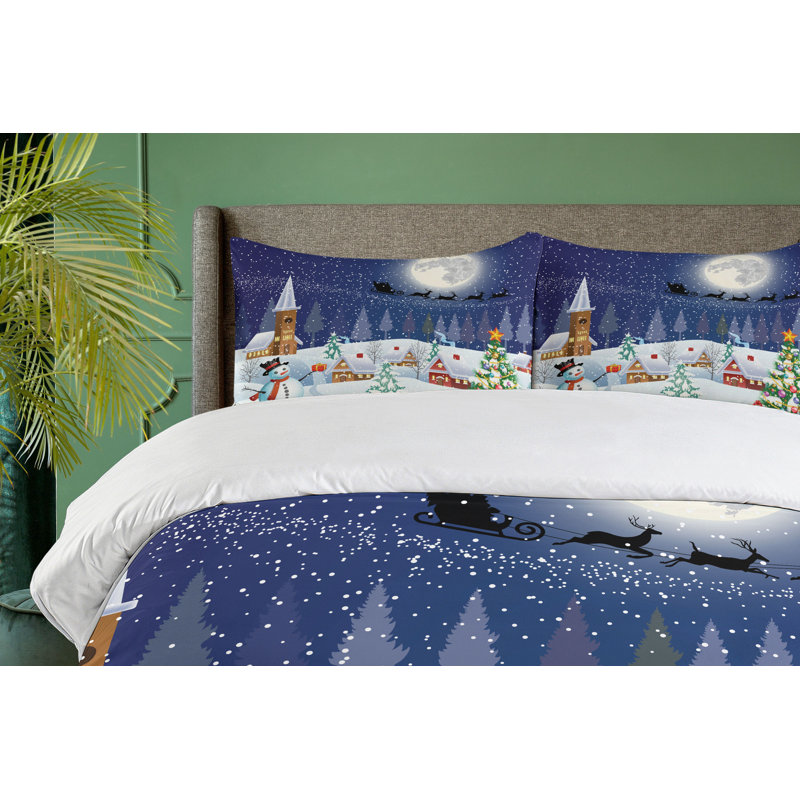 Christmas Traditional Polyester Duvet Cover, King