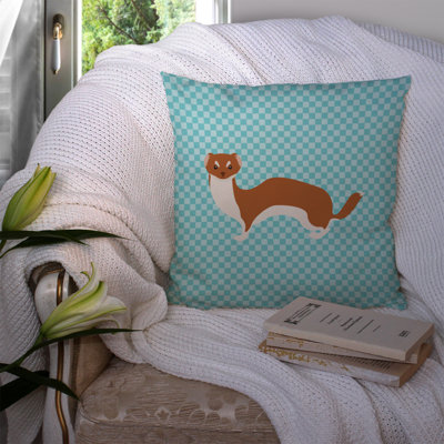Weasel Check Outdoor Throw Pillow