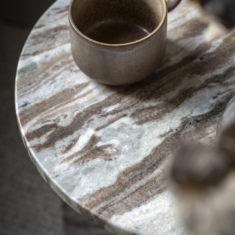 Amalfi Marble Side Table, Natural
