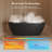 MonBlari 59" X 29" Acrylic Freestanding Soaking Bathtub with Overflow and Pop-up Drain For Bathroom-120392933-124541411