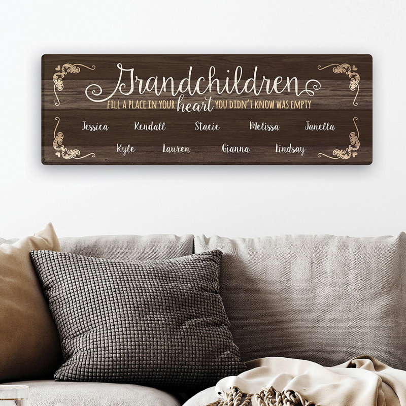 Grandchildren Personalized 10x30 Gallery Wrapped Canvas