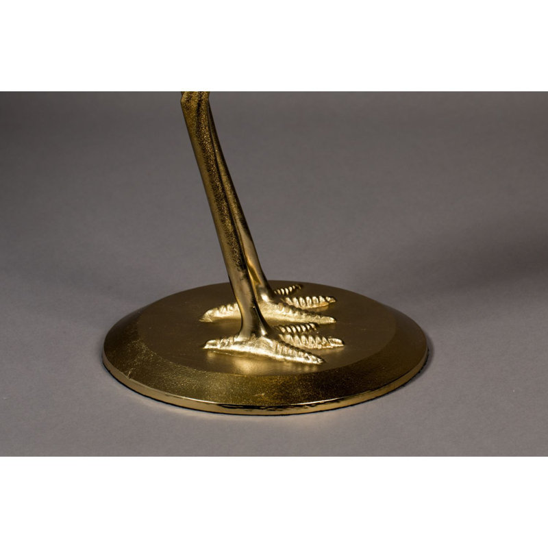 Crane Glass End Table, Gold
