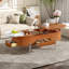Tables basses modernes avec plateau relevable, panneau de fibres à densité moyenne en bois massif, pour la maison