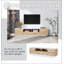 Console multimédia avec rangement multifonctionnel, centre de divertissement avec dispositif de rebond de porte