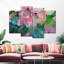 Ensemble de 4 pivoines abstraites sur toile-92828290
