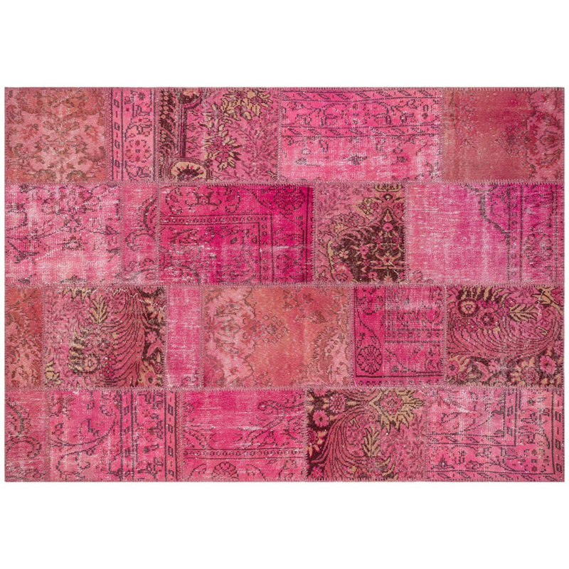 Modern Kabishayan Handmade Pink Area Rug