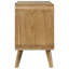 Table de chevet en frêne avec tiroir doublé de feutre et deux ports pour le décor de la chambre à coucher