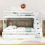 Lit superposé en bois à 4 tiroirs Dothan avec lit gigogne simple Dothan-2145966640
