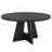 47-Inch Round Farmhouse Dining Table – Rustic Black Wood, Cross Base, Ideal For 4-Person Gatherings And Versatile Home Decor-974456557