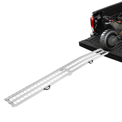 Rampes en aluminium, 600 lb, 1 paire de rampes robustes avec surface de rampe plus large, rampe de chargement stable universelle avec poignées, adaptée pour les motos, les vélos électriques, les vélos, etc.