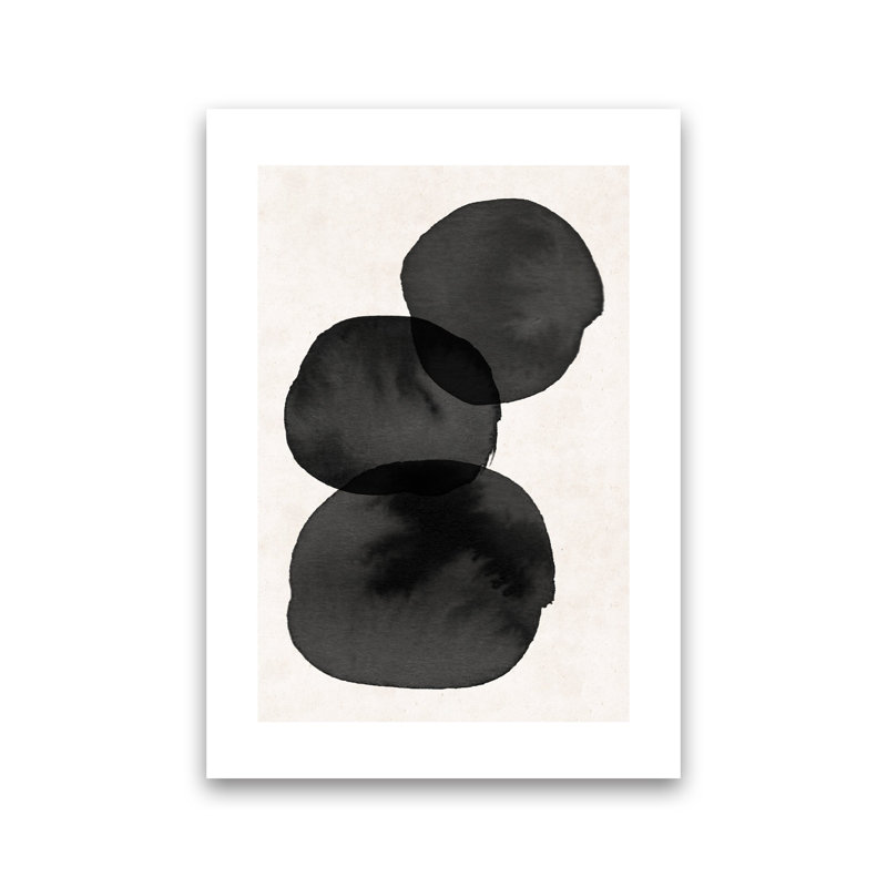 Nude And Pearl Stacked Stones by Pixy Paper - Print, 84cm H x 59.4cm W x 1cm D, Unframed