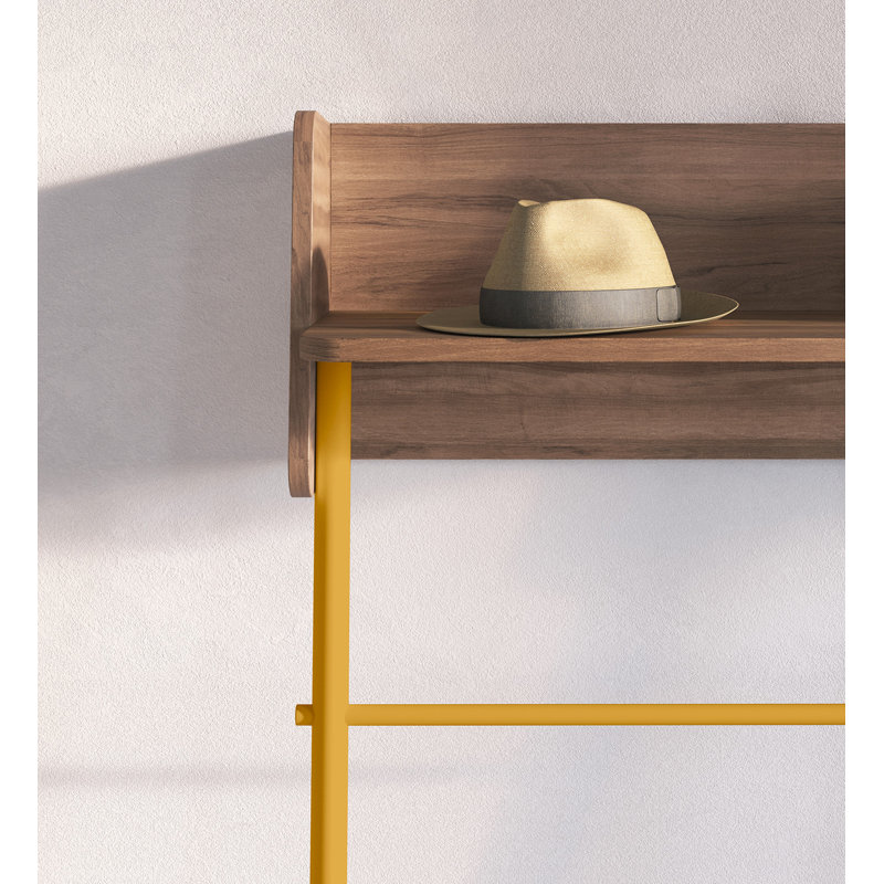 Alisande 80cm Console Table, Walnut, Mustard