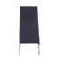 Chaise d'appoint en cuir synthétique noir et finition chromée (ensemble de 2)-1570500300