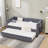 Velvet Upholstered Daybed with Sturdy Wooden Frame, Modern Diamond Grid Design, Perfect for Bedrooms and Living Rooms-1426997719