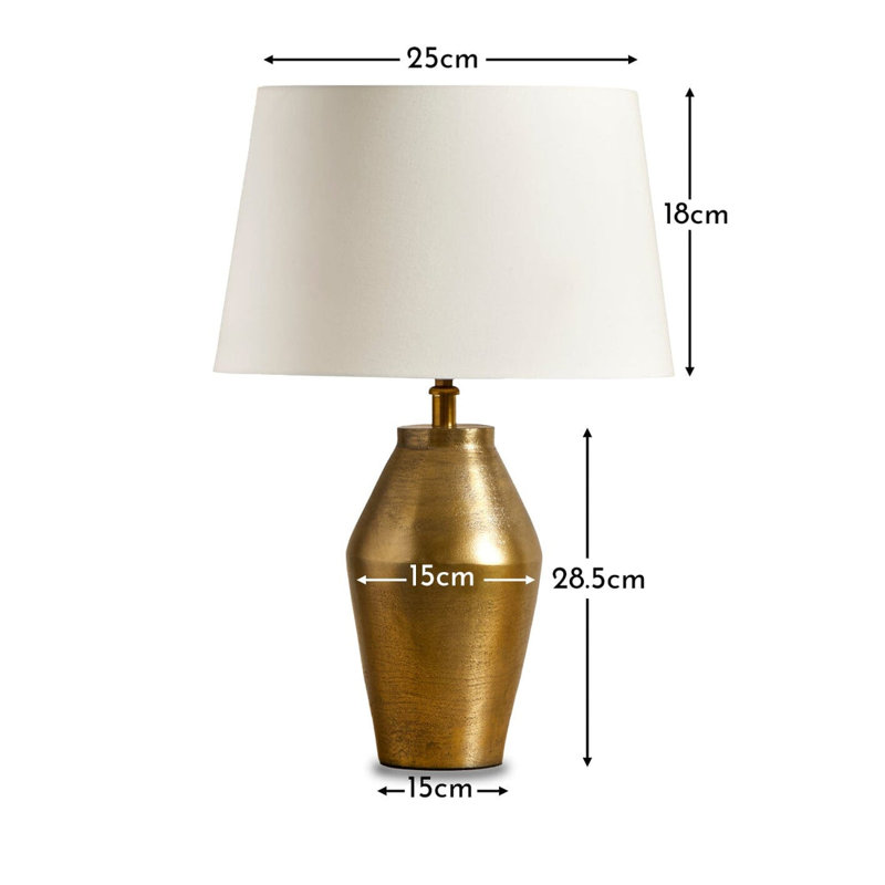 Bettyanne cotton round lamp shade, White