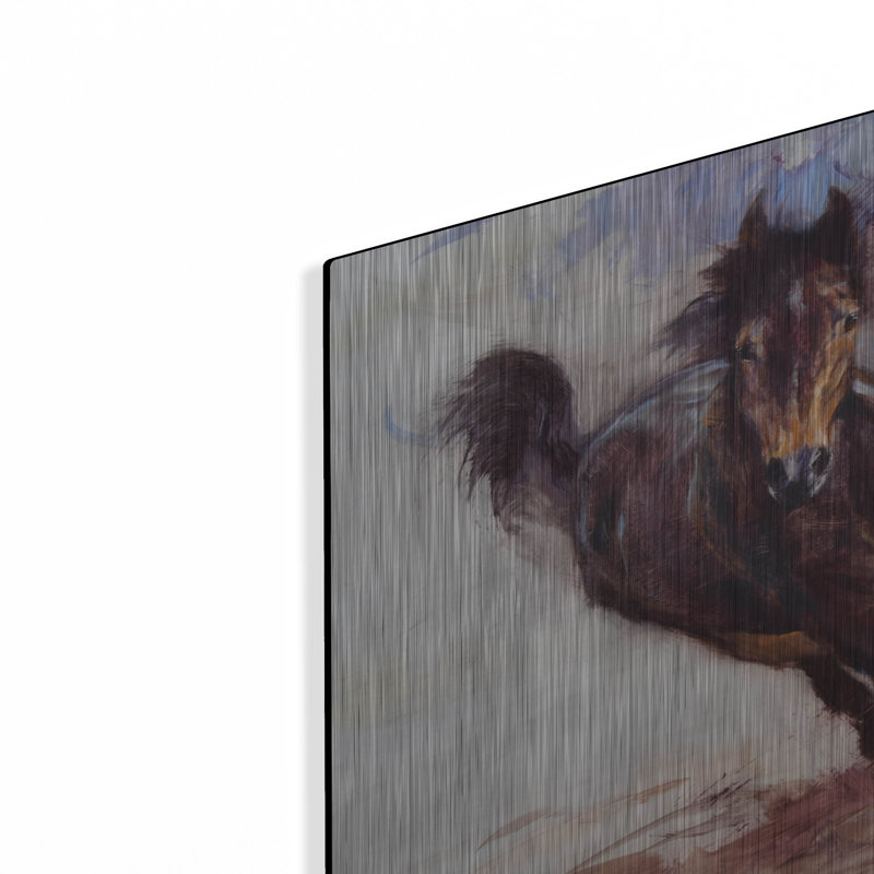 «Horse s'amusant» par Robert Campbell, H 16 po x l 24 po