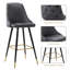 Upholstered Counter Stool with Solid Wood Frame