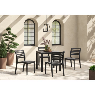 Quadis 4 - Person Patio Dining Set with Square Table