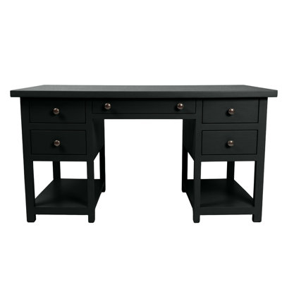 Bureau d'ordinateur moderne en bois massif