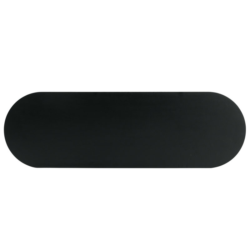 Rikki Fluted 1 Drawer Console, Black