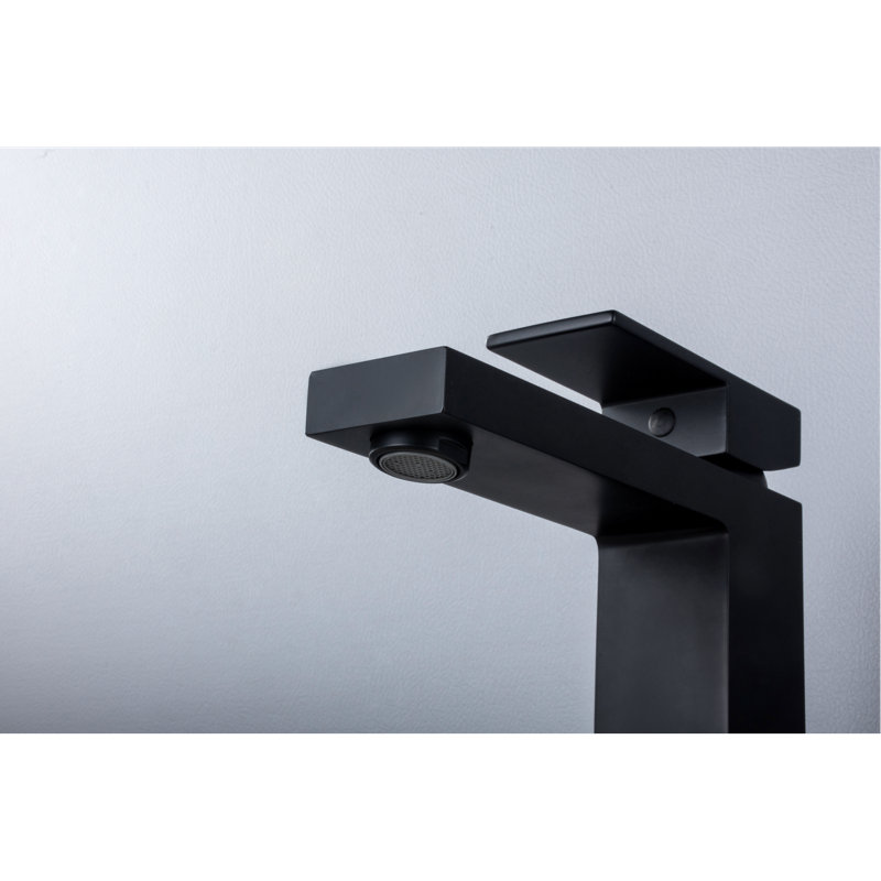 Upc Faucet With Drain, Oil Rubber Black