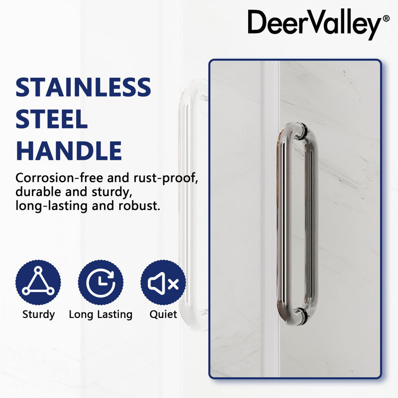 34'' Clear Tempered Glass Frameless Neo-Angle Shower Enclosure