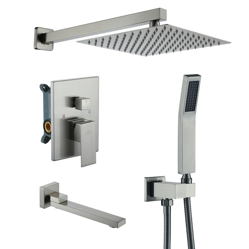 All-In-One Kit with Rough in-Valve, Brushed Nickel