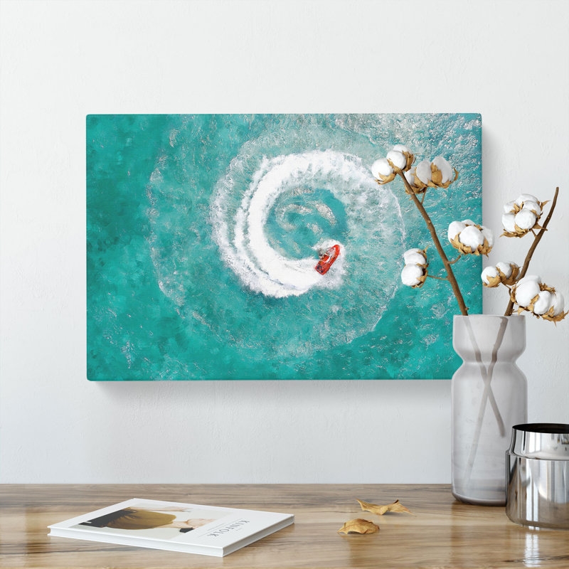 Jet Ski Whirlpool On Bear Lake - Wrapped Canvas, 60cm H x 91cm W x 4cm D