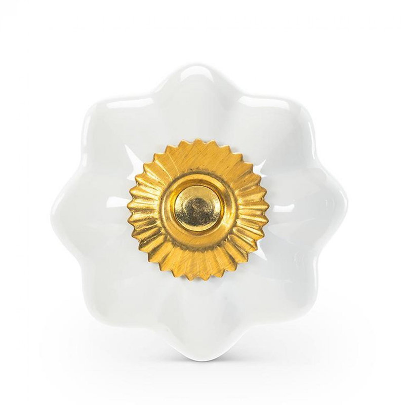 Blanc avec poignée en forme d'or Kin